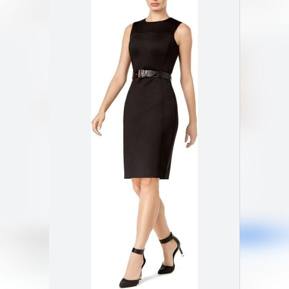 Calvin Klein Woven Sheath Dress  Beigecore, Quiet Luxury, Classic - Picture 15 of 15
